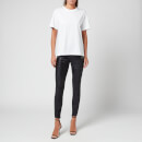 Alexander Wang Women's Foundation Jsy Ss Tee With Puff Logo & Bound Neck - White