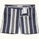 Bulldog Rochelle Stripe ミドル丈 スイムショーツ ネイビー/ライムストーン