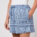 Ganni Women's Software Isoli Printed Shorts - Heather - XXS