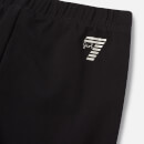 EA7 Girls' Train Shiny Maxi Logo Leggings - Black - 6 Years