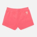 EA7 Girls' Train Shiny Logo Shorts - Pink