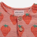 Bobo Choses Baby Strawberry All Over Woven Playsuit - 3-6 months