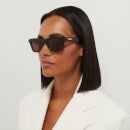 Bottega Veneta Women's Square Frame Acetate Sunglasses - Havana/Brown