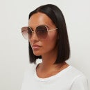 Chloé Women's Metal Frame Sunglasses - Gold/Brown