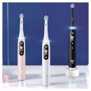 Oral-B iO8 Black Electric Toothbrush with Travel Case & Toothbrush Heads Bundle (Pack of 4) - Black
