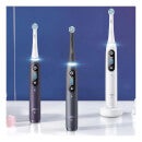Oral-B iO8 Violet Electric Toothbrush with Travel Case & Toothbrush Heads Bundle (Pack of 4) - Black