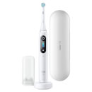 Oral-B iO8 White Electric Toothbrush with Travel Case & Toothbrush Heads Bundle (Pack of 4) - White