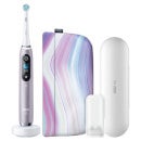 Oral-B iO9 Rose Quartz Electric Toothbrush with Charging Travel Case, Magnetic Pouch & Toothbrush Heads Bundle - White