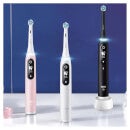 Oral-B iO6 Black Onyx Electric Toothbrush with Travel Case & Toothbrush Heads Bundle (Pack of 4) - Black