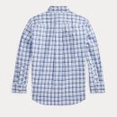 Ralph Lauren Boys Long Sleeve Plaid Sport Shirt - Blue Multi - 6 Years
