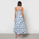 Faithfull The Brand Women's Tayari Midi Dress - Ensola Floral Print/Blue - L