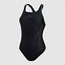 Women's Hyperboom Placement Racerback Swimsuit Black/Grey