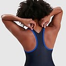 Women's Hyperboom Placement Racerback Swimsuit Black/Blue