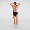 Women's Placement Powerback Swimsuit Black/Orange
