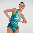 Women's Digital U-Back Swimsuit Blue/Green