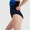Women's Hyperboom Placement Muscleback Swimsuit Navy/Blue