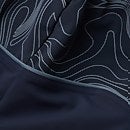 Damen Contourlustre Printed Badeanzug Marineblau/Grau