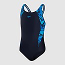 Girls' Hyperboom Splice Muscleback Swimsuit Black/Blue