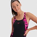 Women's Hyperboom Splice Muscleback Swimsuit Black/Pink