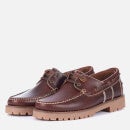 Barbour Men's Stern Leather Boat Shoes - Mahogany