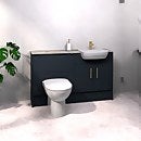 Portfolio Fitted Bathroom Furniture (W)1240mm x (D)320mm  - Matt Navy