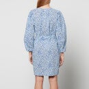 Baum Und Pferdgarten Women's Aiki Mini Dress - Light Blu Leo - EU 34/UK 6