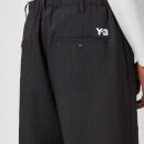 Y-3 Men's Elegant 3-Stripe Shorts - Black - M