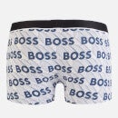 BOSS Bodywear Men's Print 24 Trunks - Silver - S