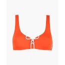 Les Girls Les Boys Lace Up Bikini Top Orange