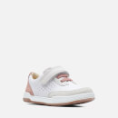 Clarks Toddler Fawn Hero Trainers - White/Pink