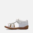 Clarks Toddler Zora Summer Sandals - White Leather - UK 4 Baby