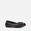 Clarks Youth Scala Bloom School Shoes - Black Leather - UK 4 Kids