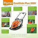 Flymo EasiGlide Plus 330V Corded Hover Collect Lawnmower 1700W