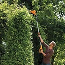 Telescopic hedge top trimmer homebase