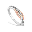 Eternal Love Affinity Stacking Ring - Sterling Silver/Gold