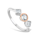 Clogau Welsh Royalty Anniversary White Topaz Ring - Sterling Silver/Gold
