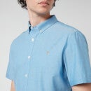 Farah Men's Brewer Short Sleeve Shirt - Mid Blue - S