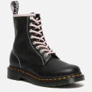 Dr. Martens Women's 1460 Pascal Virginia Leather 8-Eye Boots - Black/Chalk