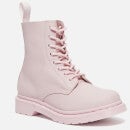 Dr. Martens Women's 1460 Pascal Mono Virginia Leather 8-Eye Boots - Chalk Pink - UK 3