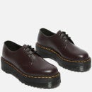 Dr. Martens Women's 1461 Quad Polished Smooth Leather 3-Eye Shoes - Burgundy - UK 3