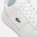Lacoste Women's Game Advance 0722 1 Nubuck Tennis Style Trainers - White/Light Pink - UK 3