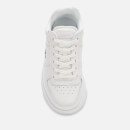 Lacoste Women's Game Advance 0722 1 Nubuck Tennis Style Trainers - White/Light Pink