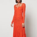 Ganni Women's Stretch Lace Jersey Dress - Orangedotcom - EU 36/UK 8