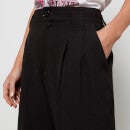 Ganni Women's Drapey Structure Trousers - Black - EU 34/UK 6