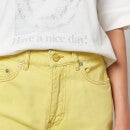 Ganni Women's Overdyed Bleach Denim Jeans - Blazing Yellow - W26