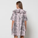 Ganni Women's Print Denim Mini Dress - Tiger Stripe Light Lilac - EU 34/UK 6