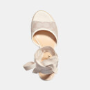Coach Women's Page Jacquard Wedged Sandals - Stone/Chalk