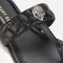 Kurt Geiger London Women's Kensington Leather Toe Post Sandals - Black - UK 3