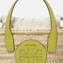 Tory Burch Women's Ella Straw Mini Basket Bag - Natural/Green Citrine