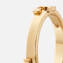 Tory Burch Women's Serif-T Stackable Metal Ring - Tory Gold/Tory Gold - 5